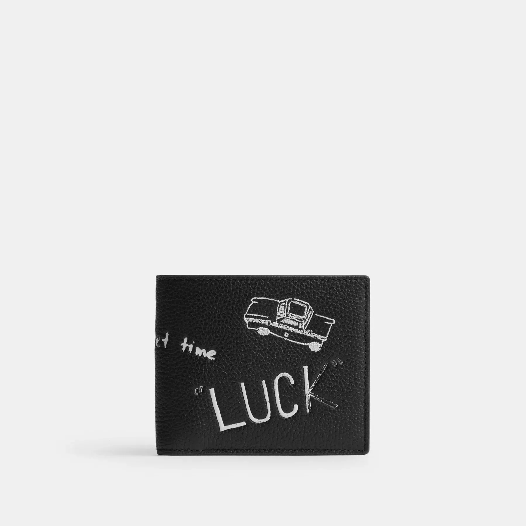 3-In-1 Wallet With Sketch Print