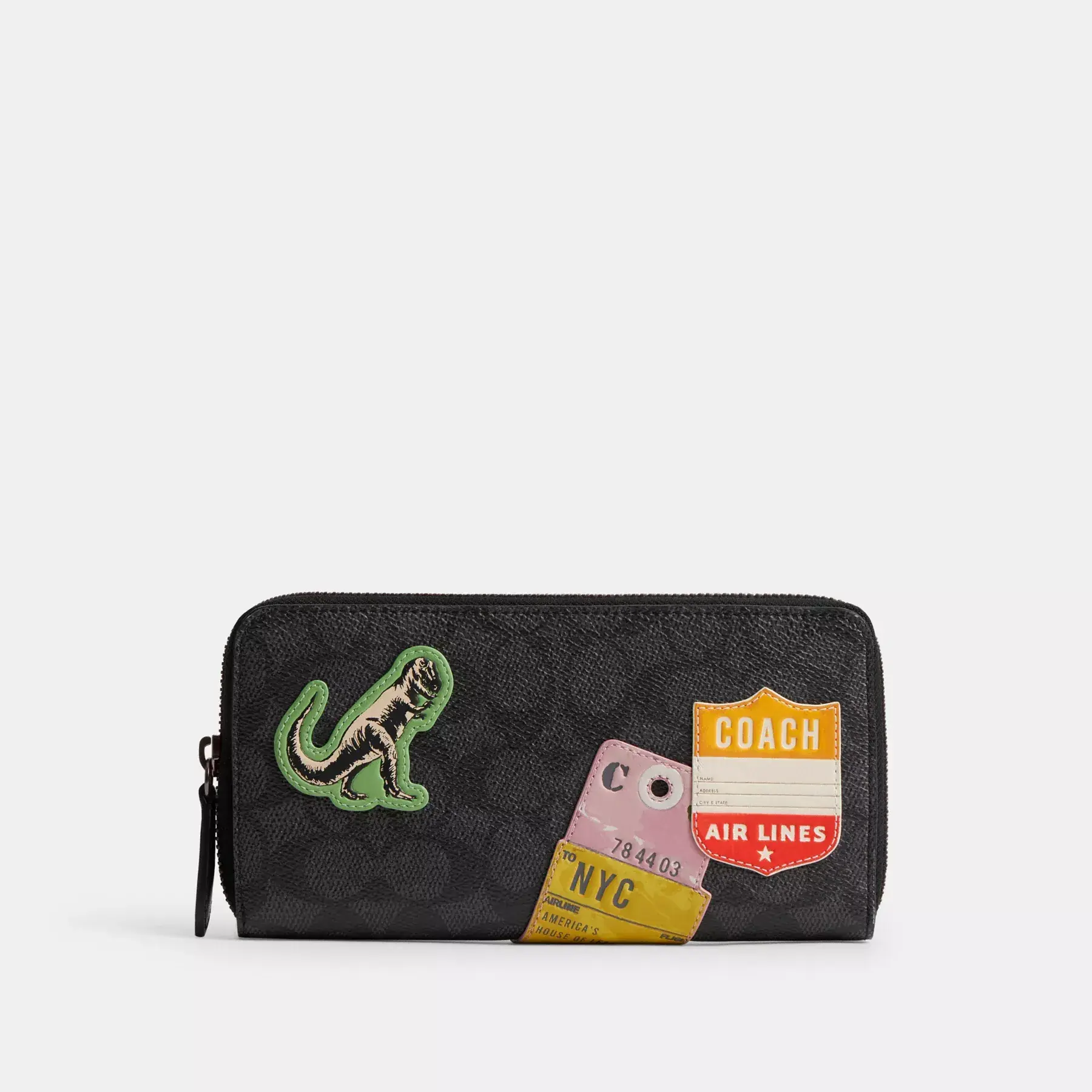 Accordion Wallet In Signature Canvas With Patches