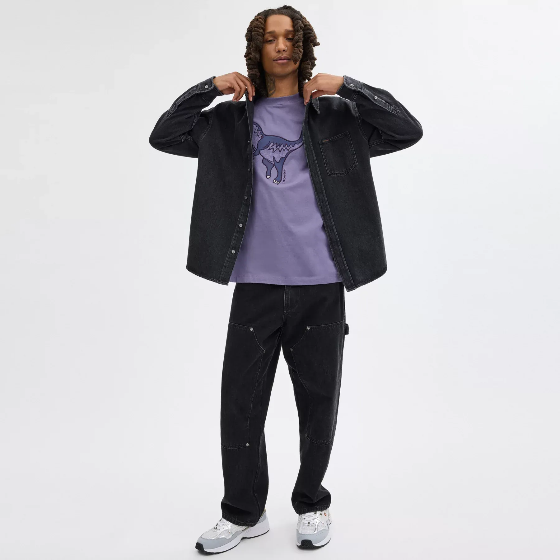 Black Denim Shirt In Organic Cotton