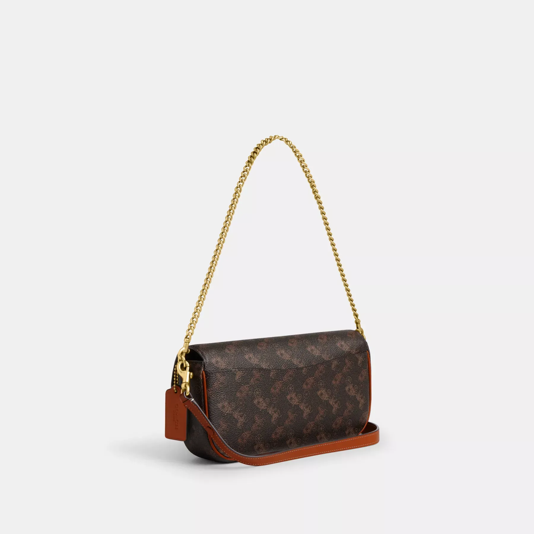 Brook Flap Chain Bag With Horse And Carriage Print