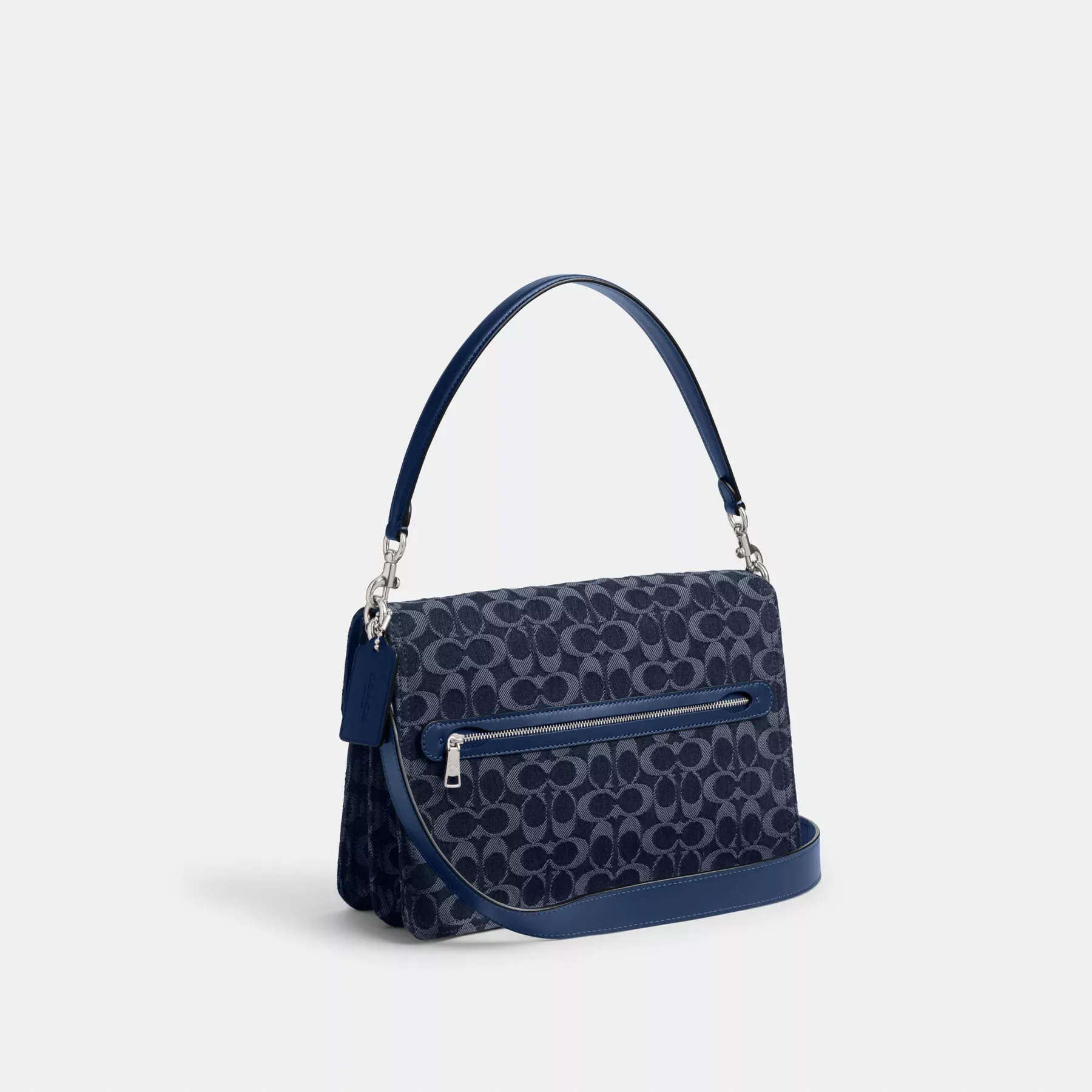 Chain Tabby Shoulder Bag 30 In Signature Denim