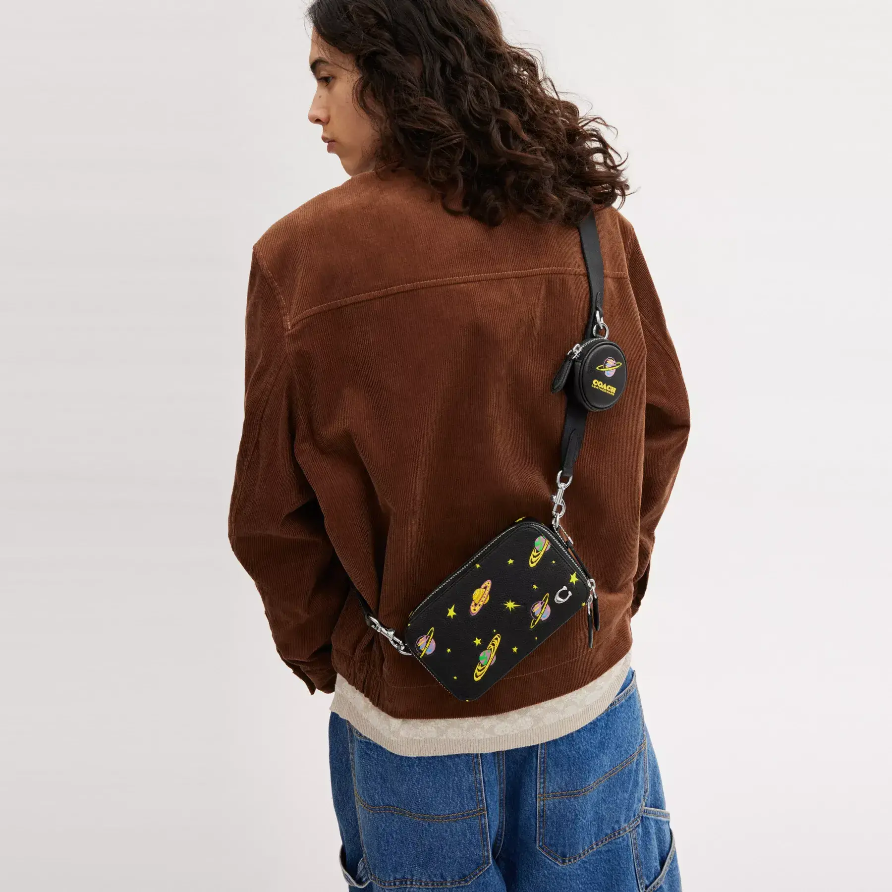 Cosmic Coach Charter Slim Crossbody With Planet Print Cosmic Coach Charter Slim Crossbody With Planet Print