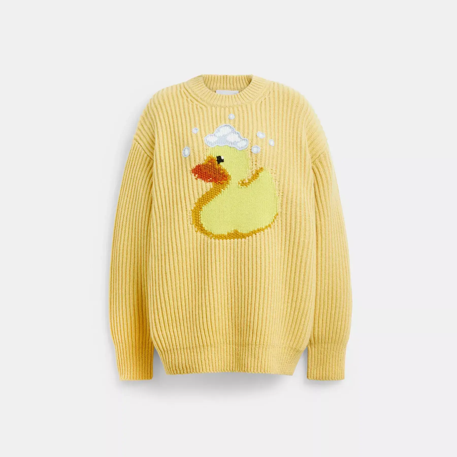 Crewneck Duck Sweater In Recycled Wool