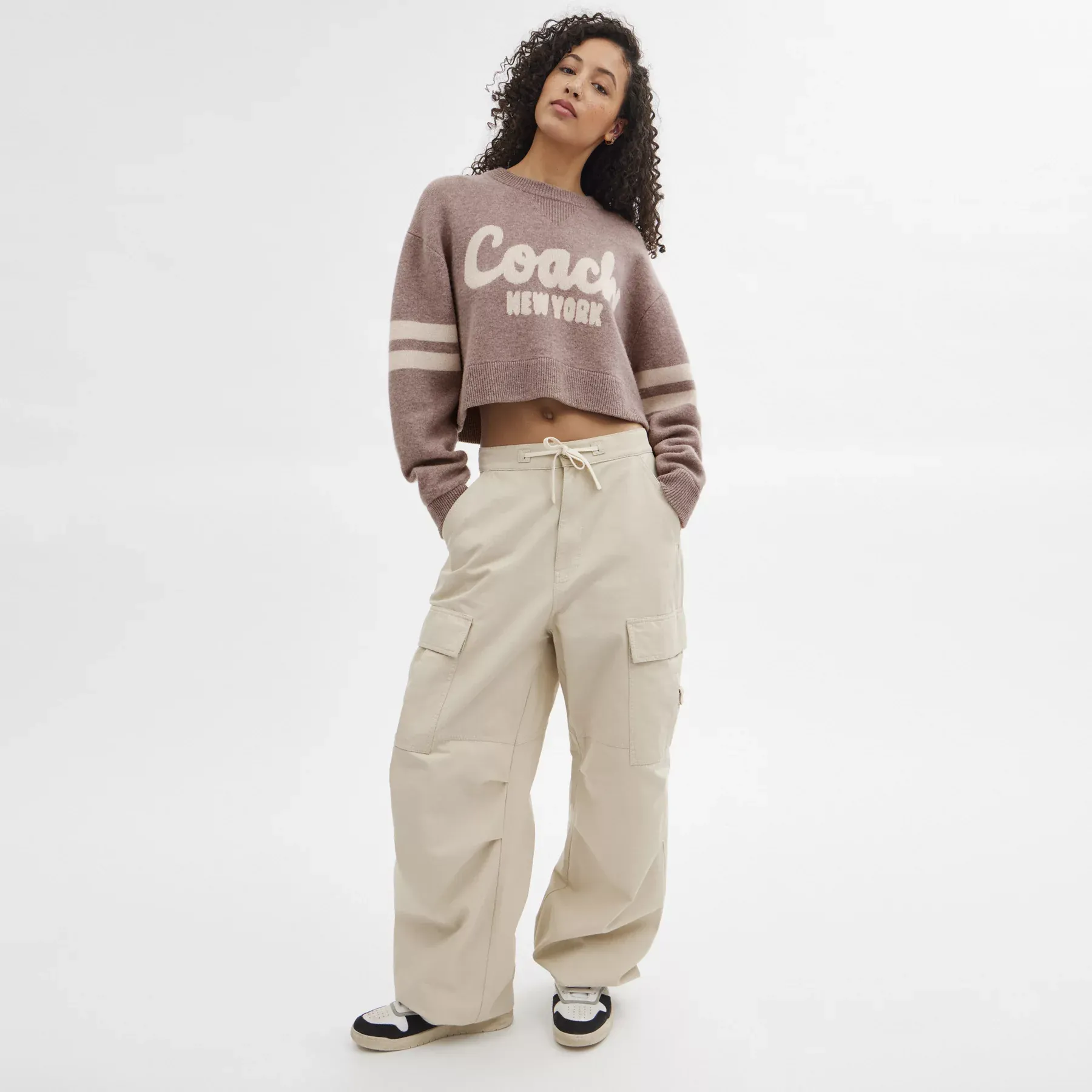 Cropped Coach Sweater