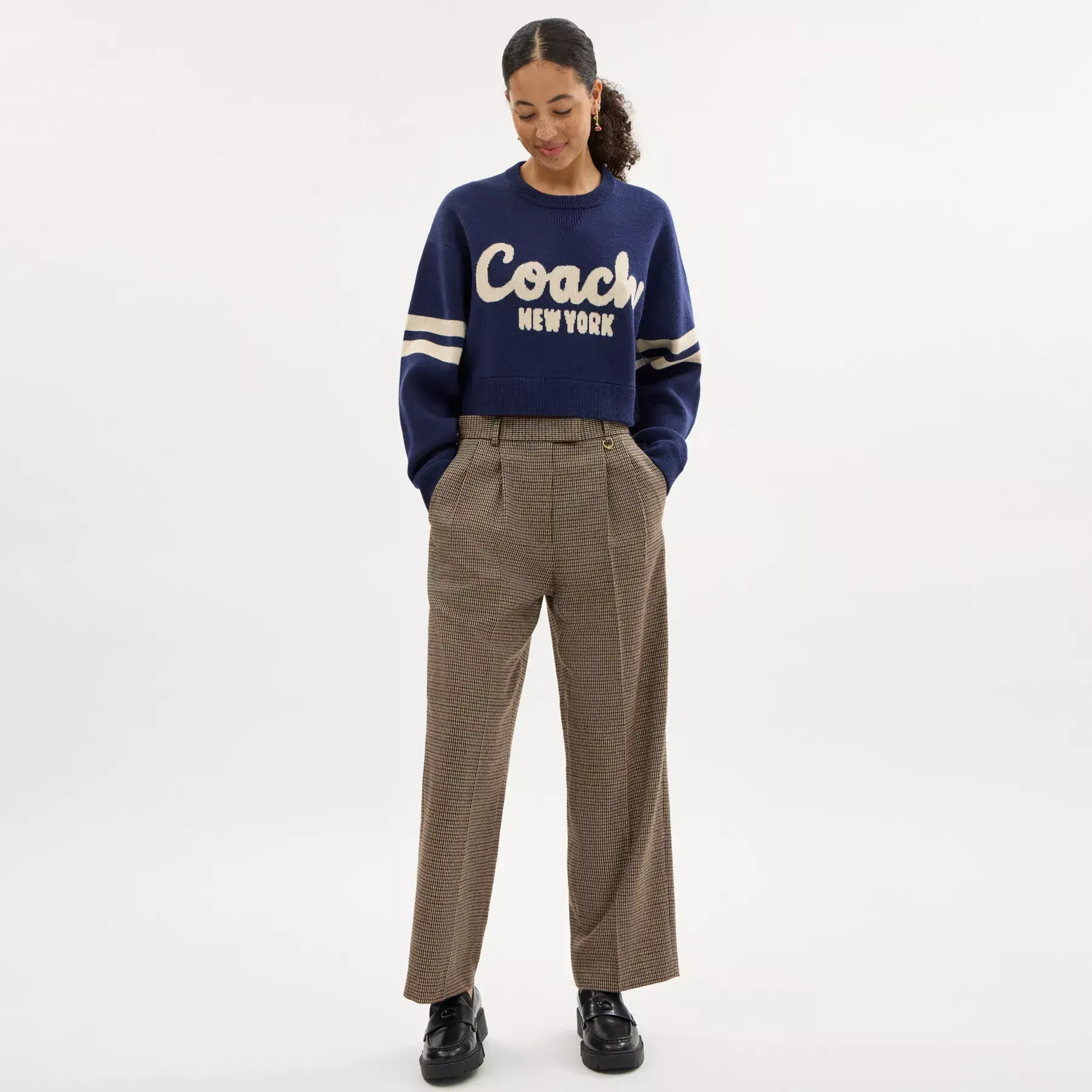 Cropped Coach Sweater