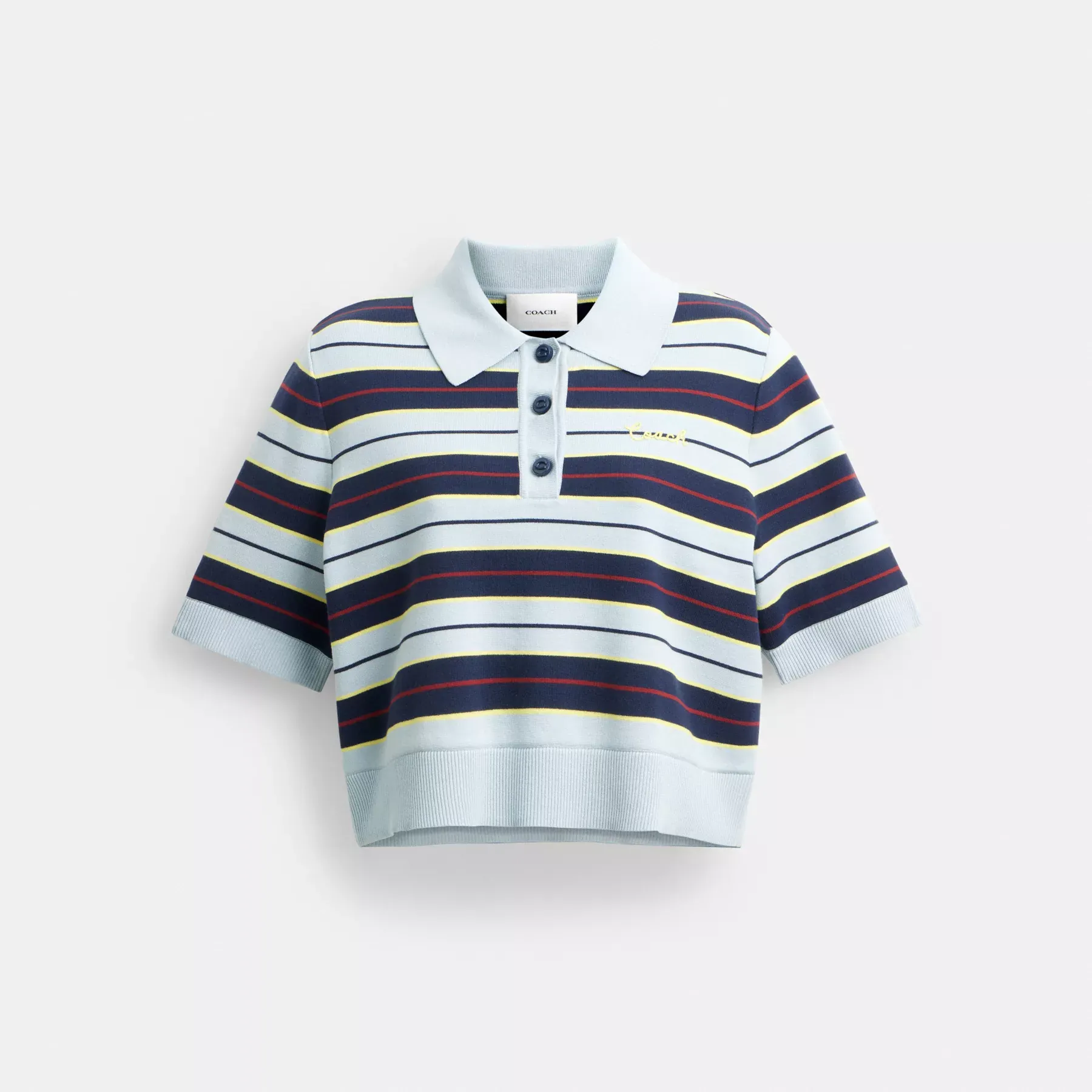 Cropped Stripe Polo