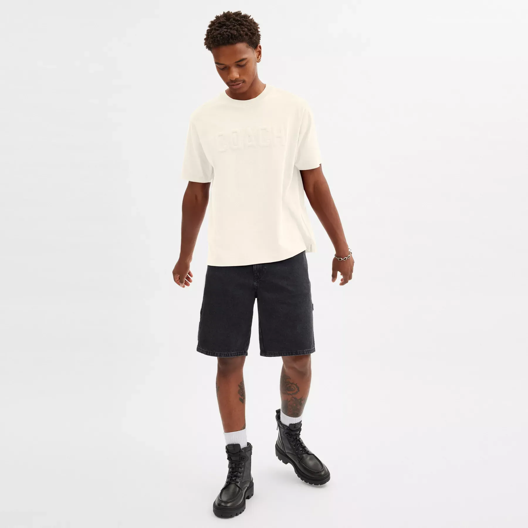 Debossed T-Shirt In Organic Cotton