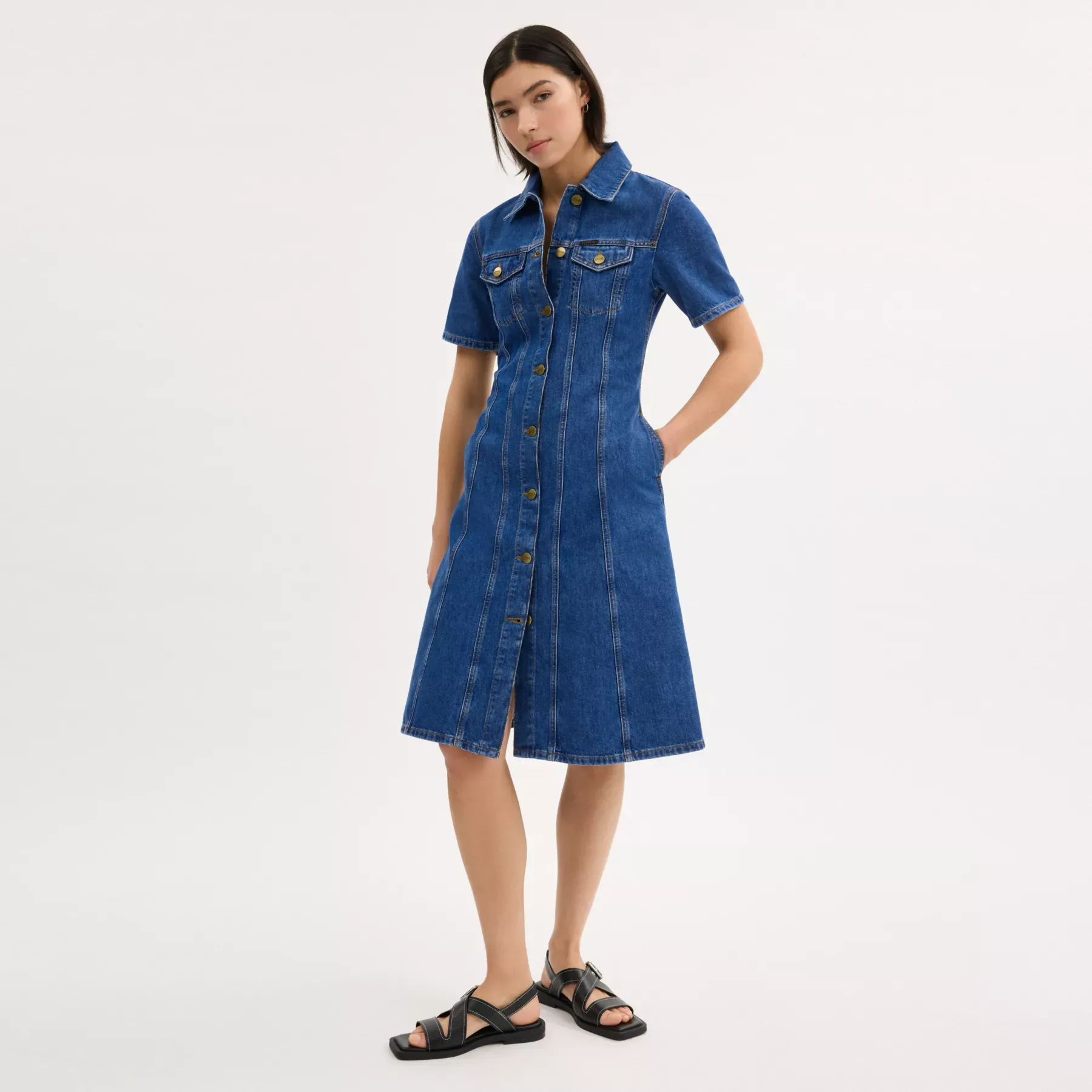 Denim Midi Dress