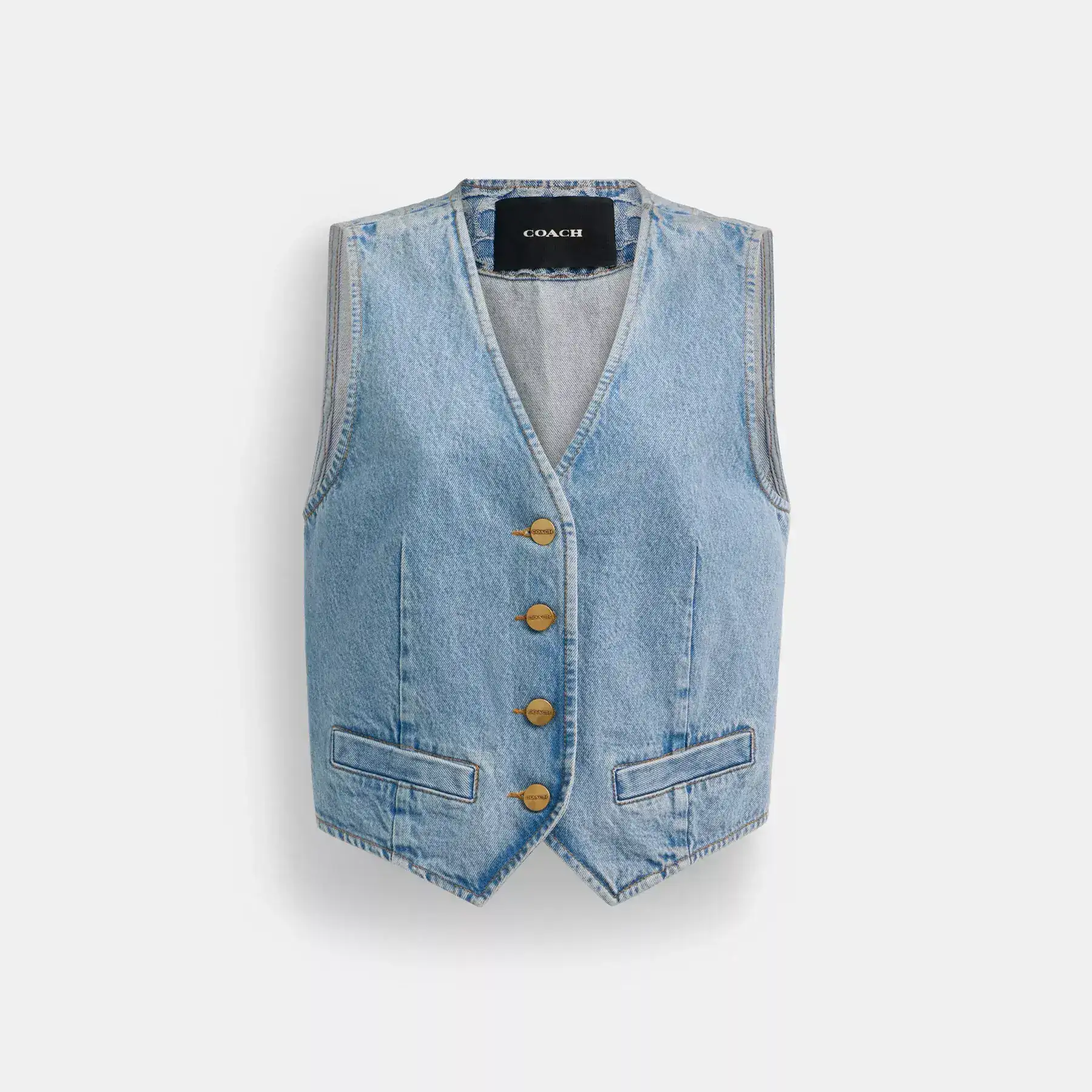Denim Vest In Organic Cotton