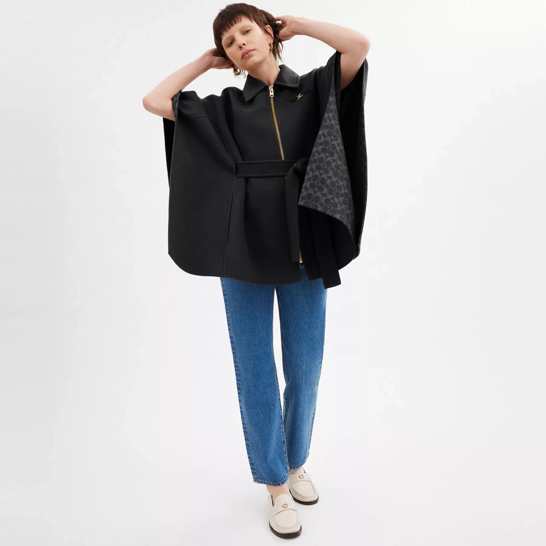 Double Face Wool Cape