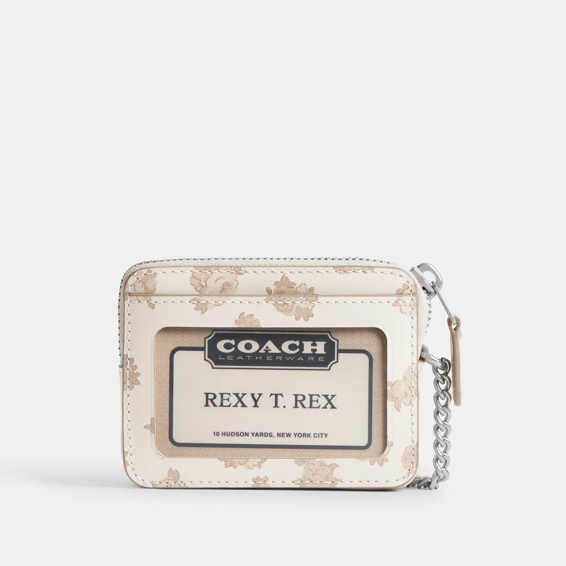 Essential Chain Card Case With Floral Print