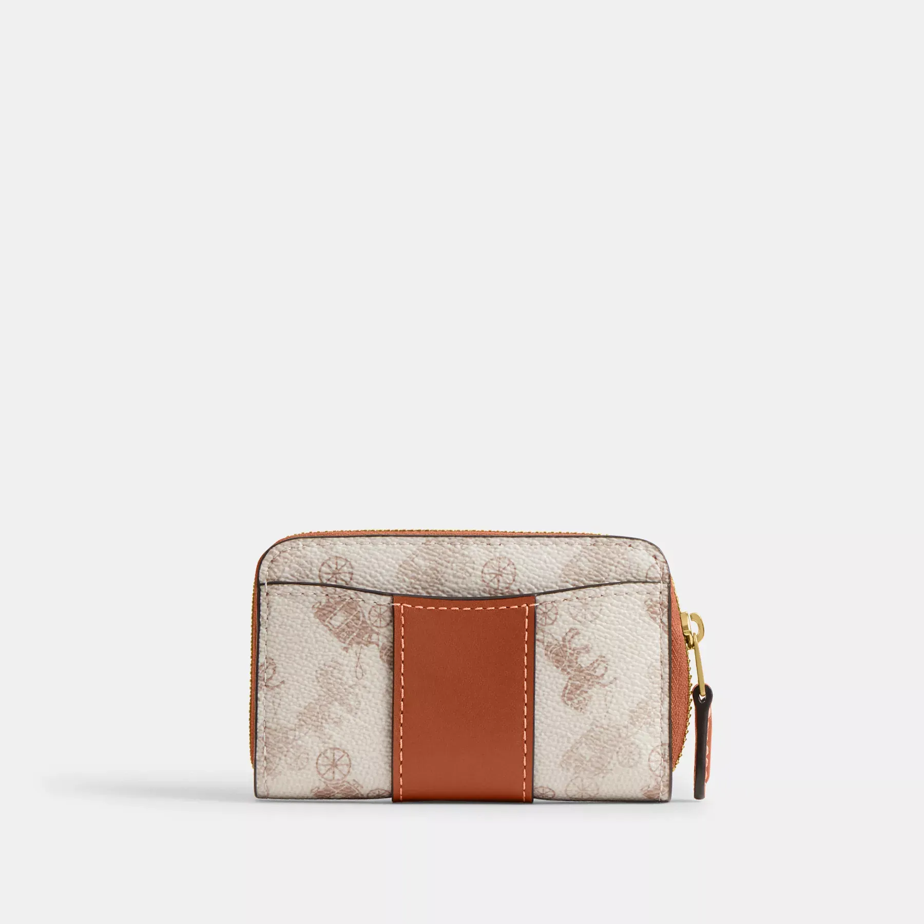 Essential Small Zip Around Card Case With Horse And Carriage Print