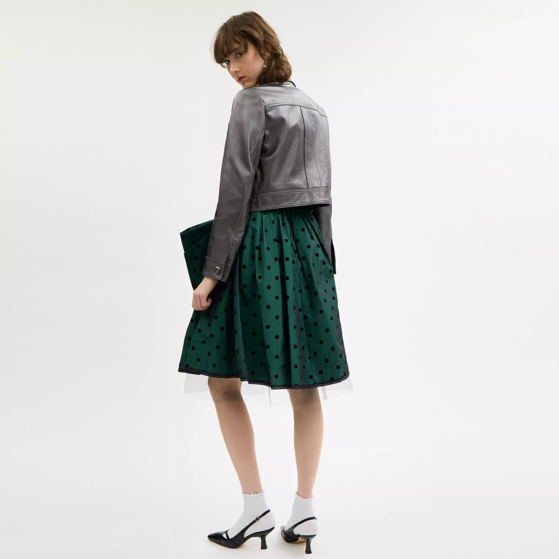 Flocked Taffeta Skirt Flocked Taffeta Skirt