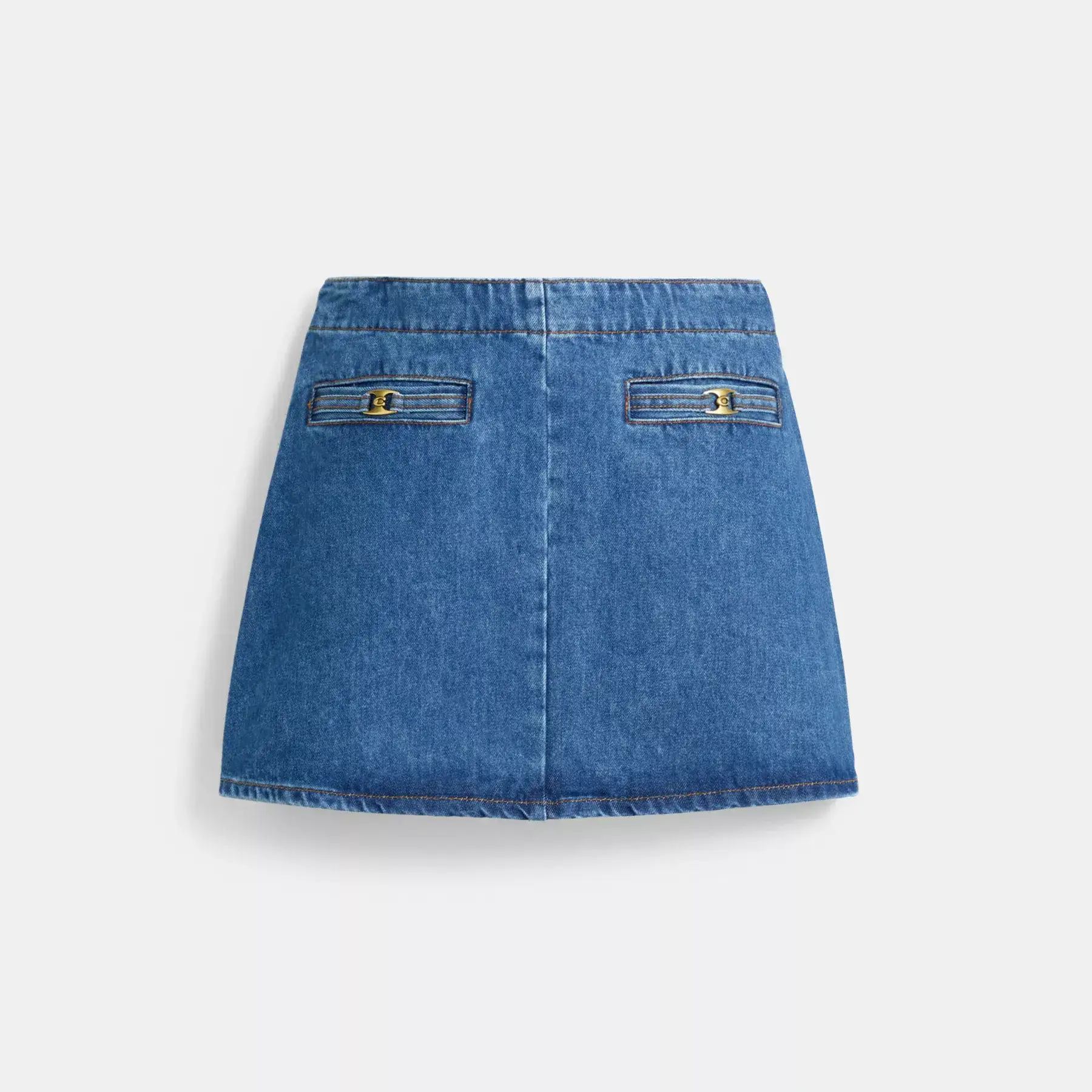 Heritage C Denim Mini Skirt In Organic Cotton