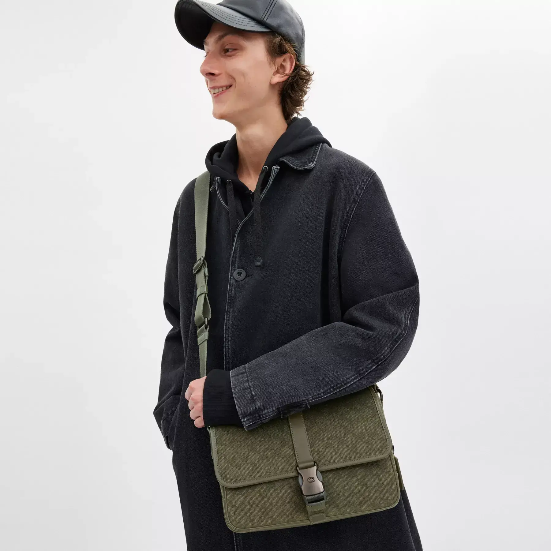 League Messenger Bag In Signature Canvas Jacquard League Messenger Bag In Signature Canvas Jacquard