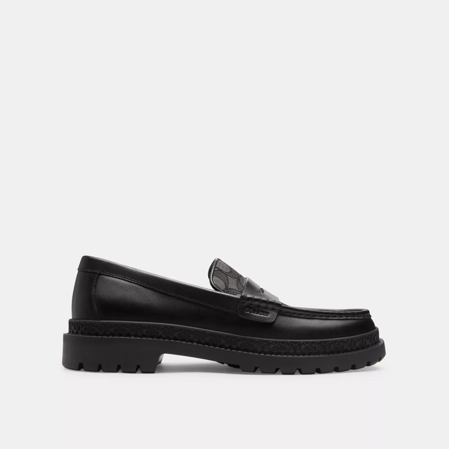 Loafer With Signature Jacquard And Signature Coin CC833BLK 1 - Loafer With Signature Jacquard And Signature Coin