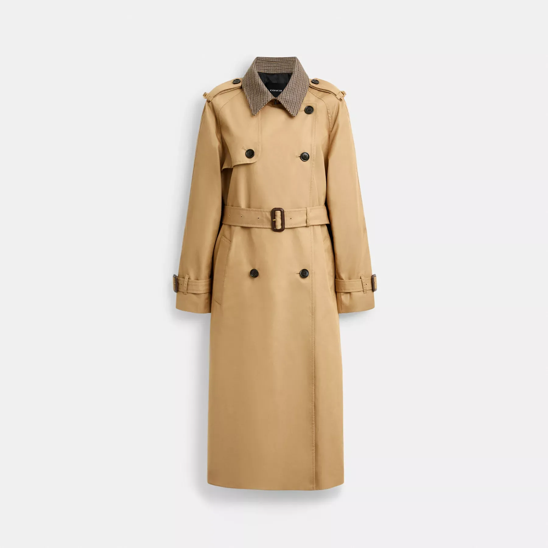 Mixed Material Trench Coat