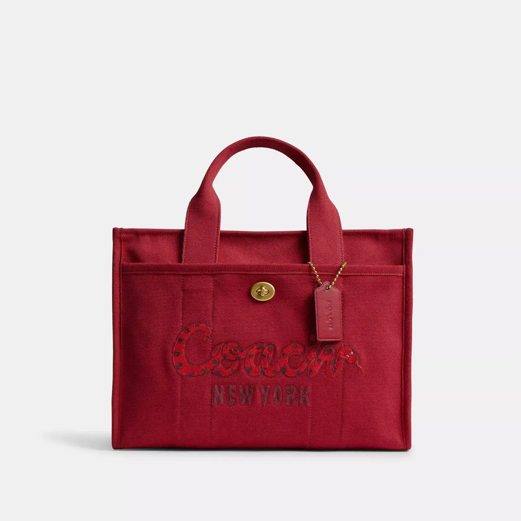 New Year Cargo Tote Bag With Coach Snake Script