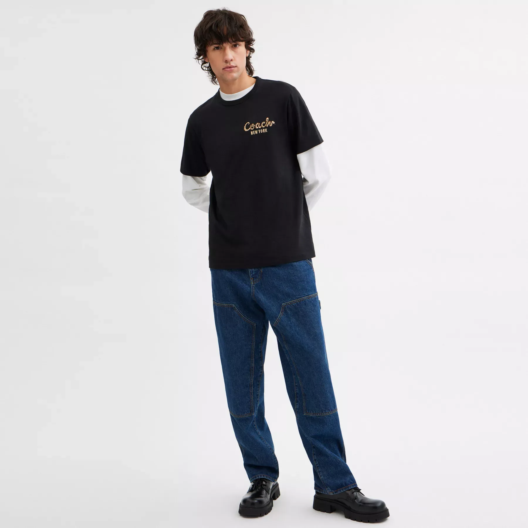 New Year Coach Snake Script T-Shirt In Organic Cotton