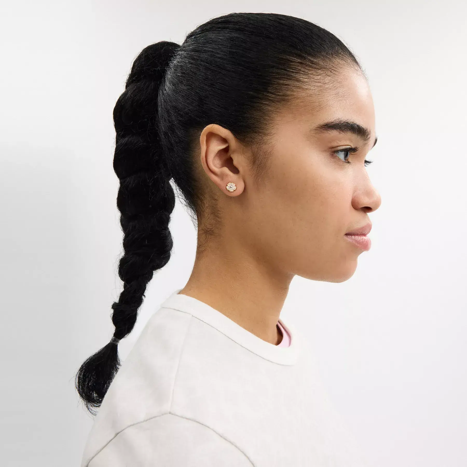 Pavé Tea Rose Stud Earrings