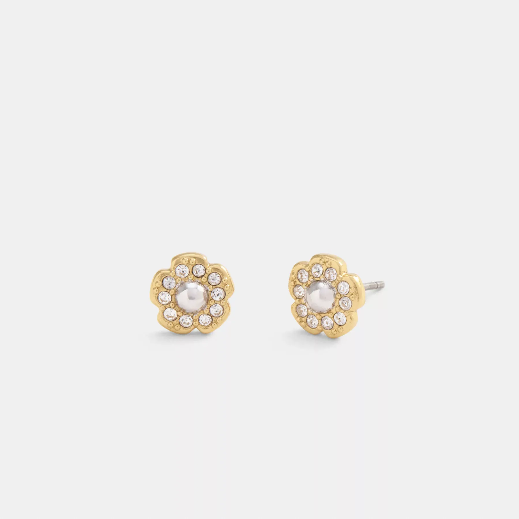 Pavé Tea Rose Stud Earrings
