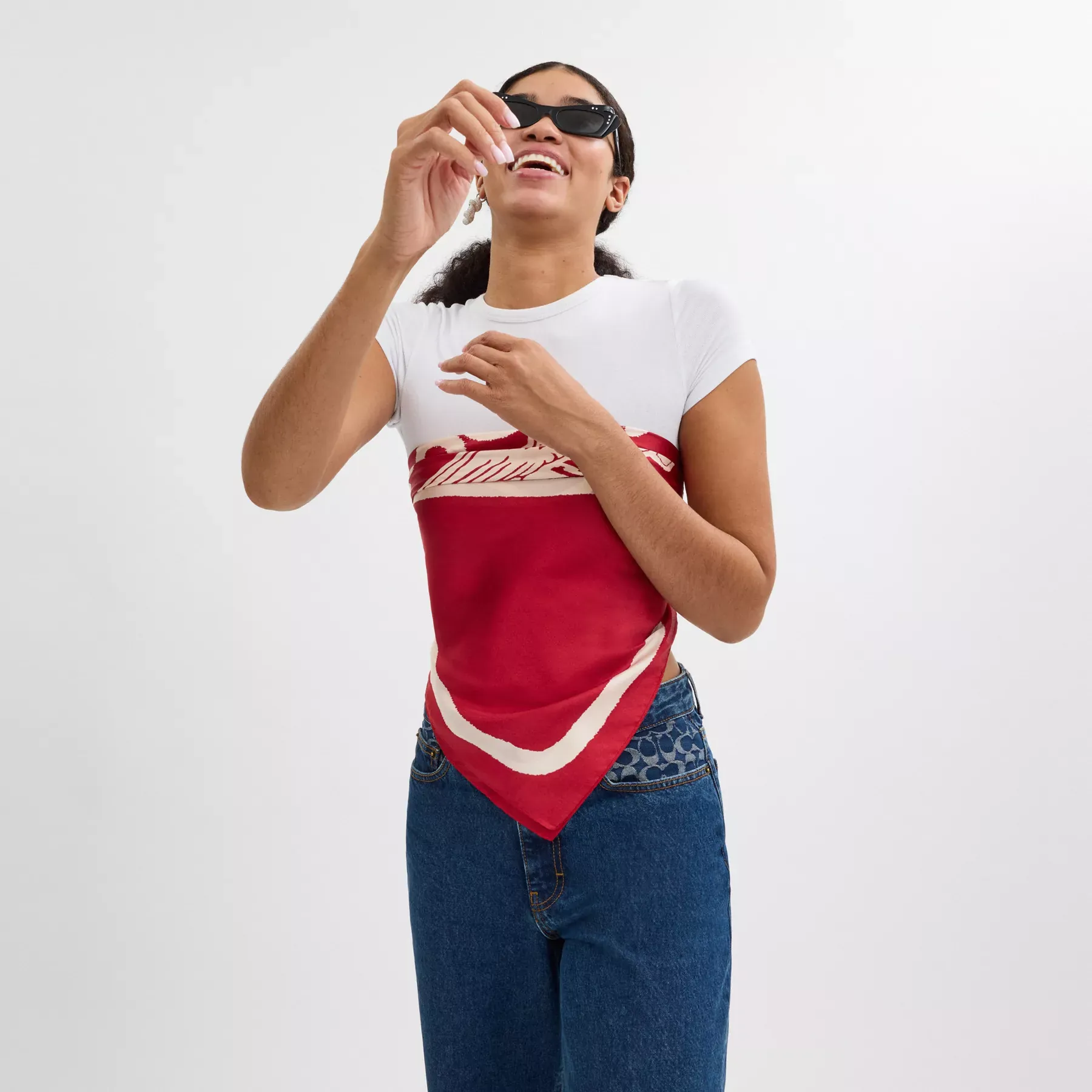 Pegasus Print Silk Square Scarf