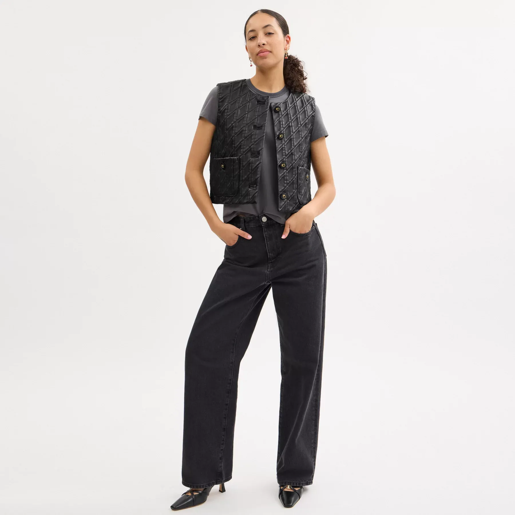 Quilted Leather Vest