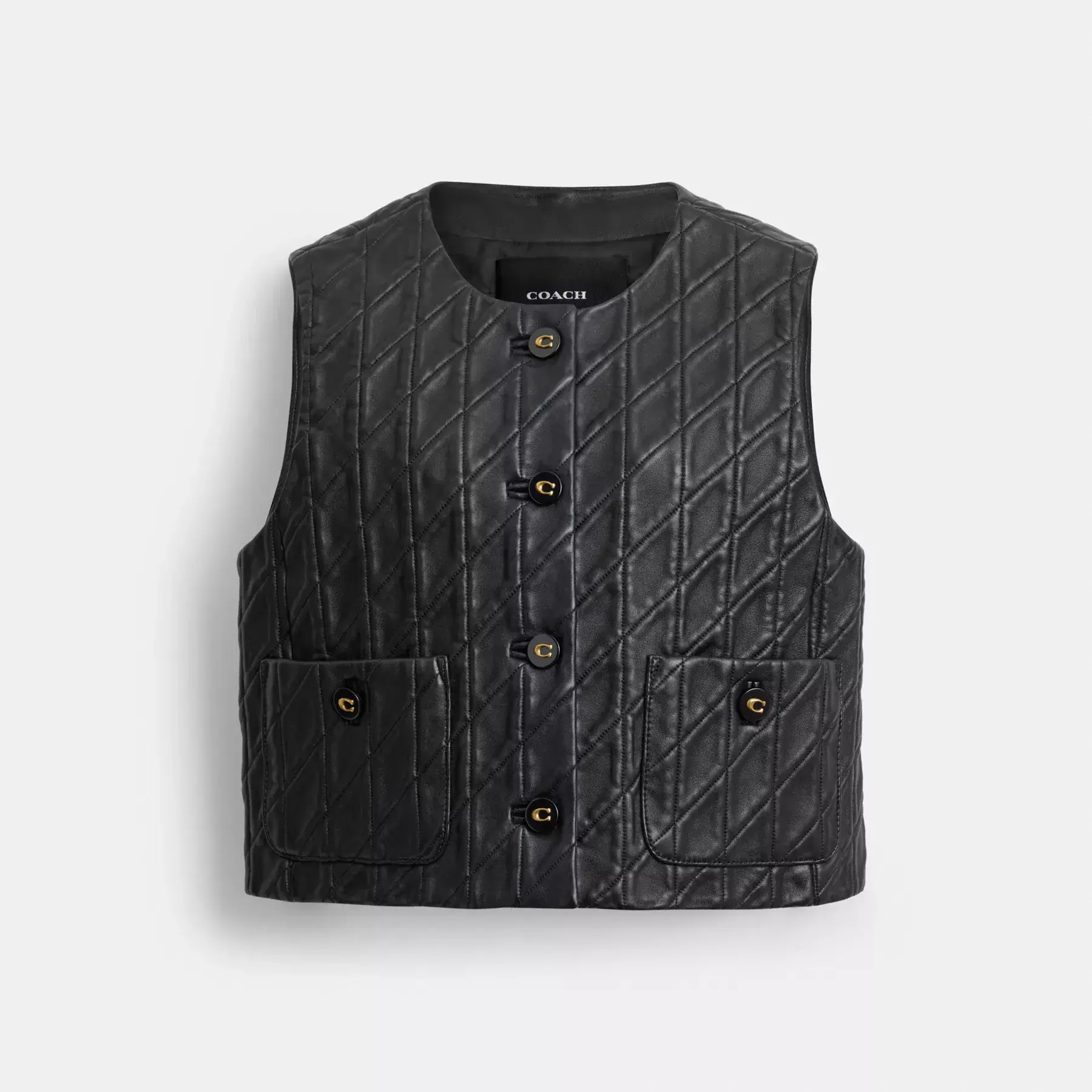 Quilted Leather Vest