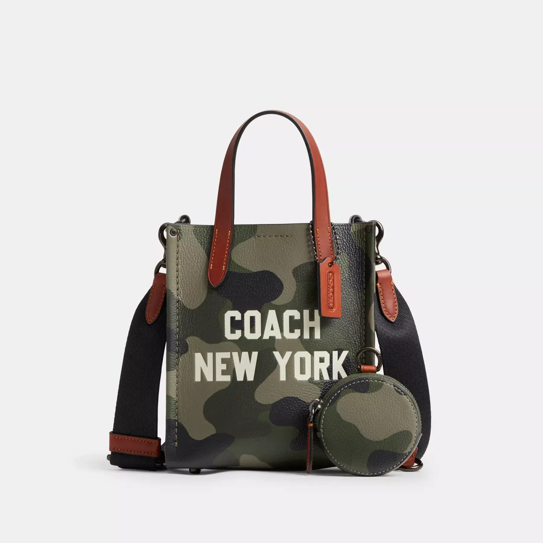 Relay Tote Bag 17 With Camo Print And Coach Graphic