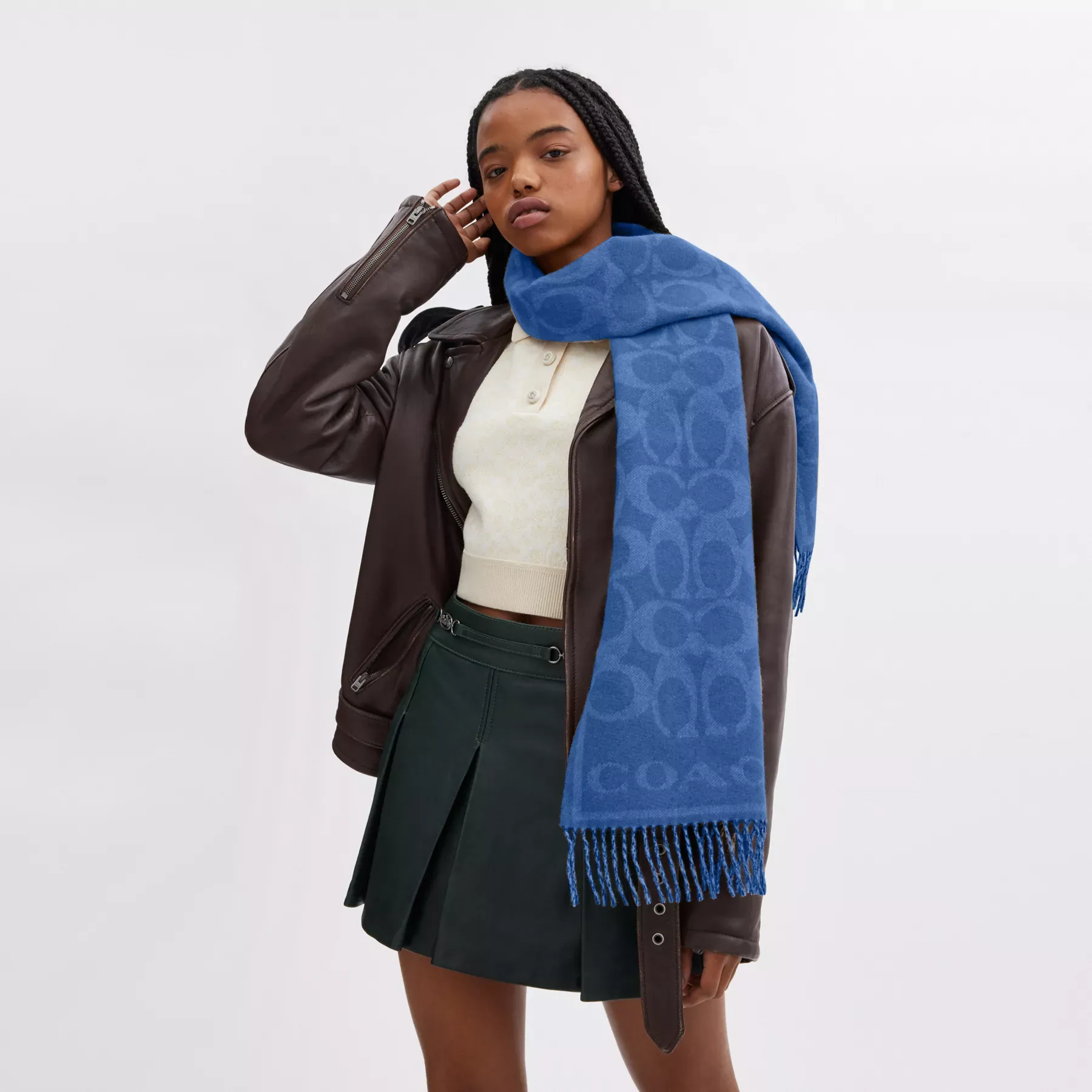 Reversible Signature Cashmere Muffler