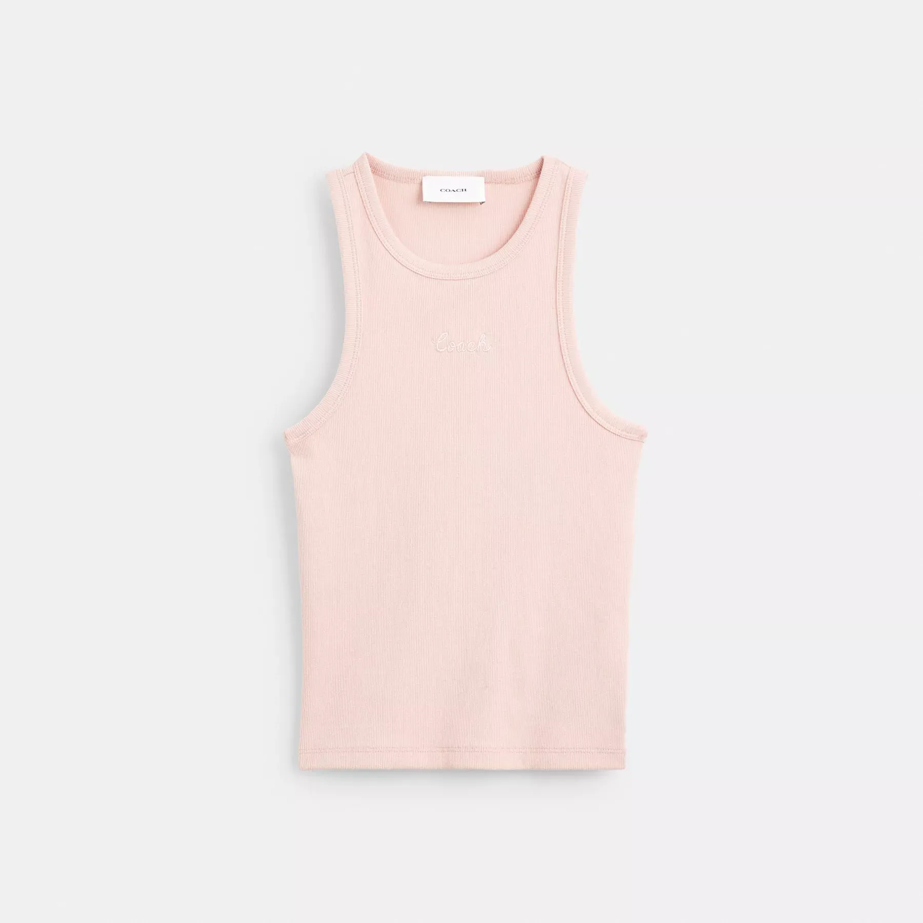 Ribbed Coach Script Tank Top