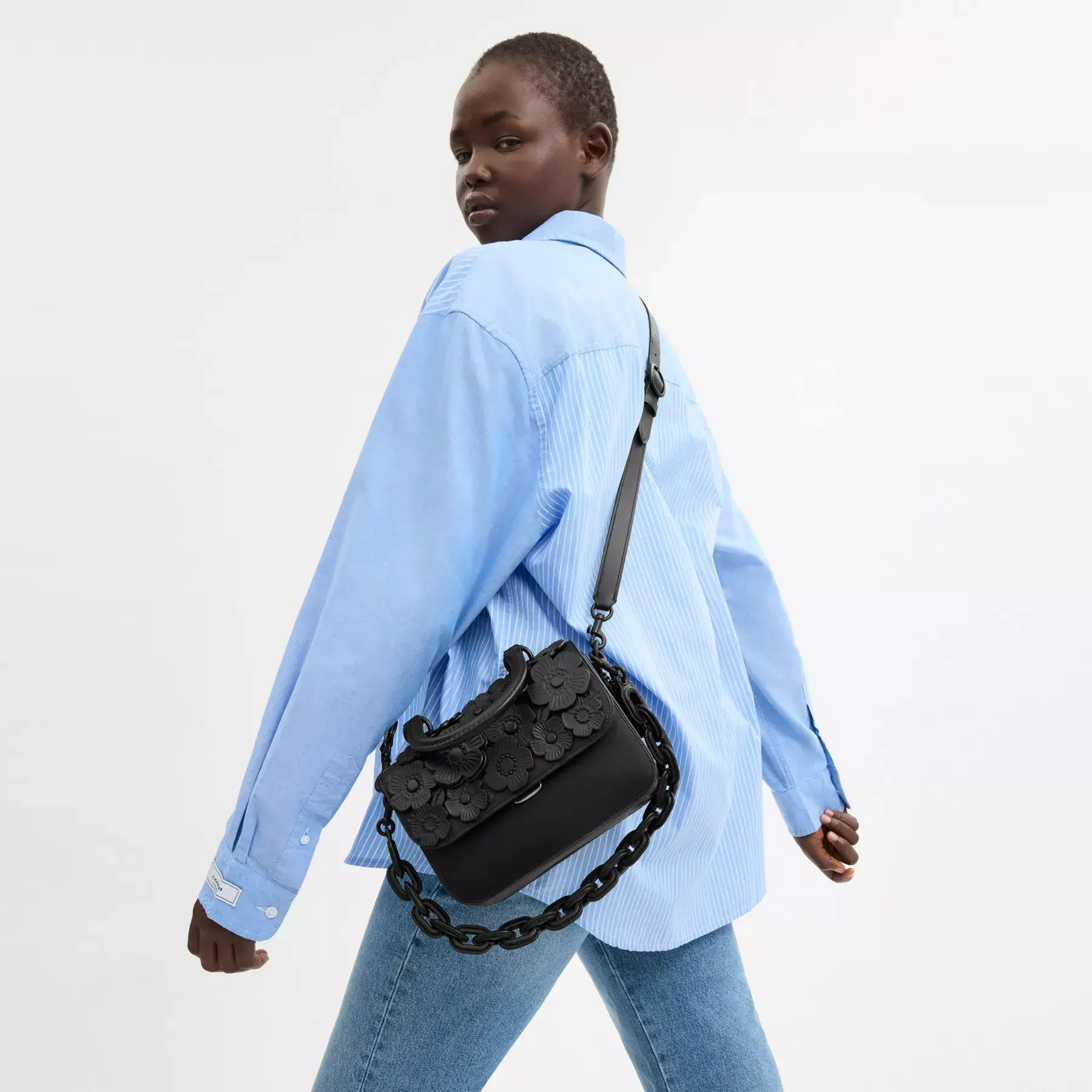 Rogue Top Handle Bag With Tea Rose Rogue Top Handle Bag With Tea Rose