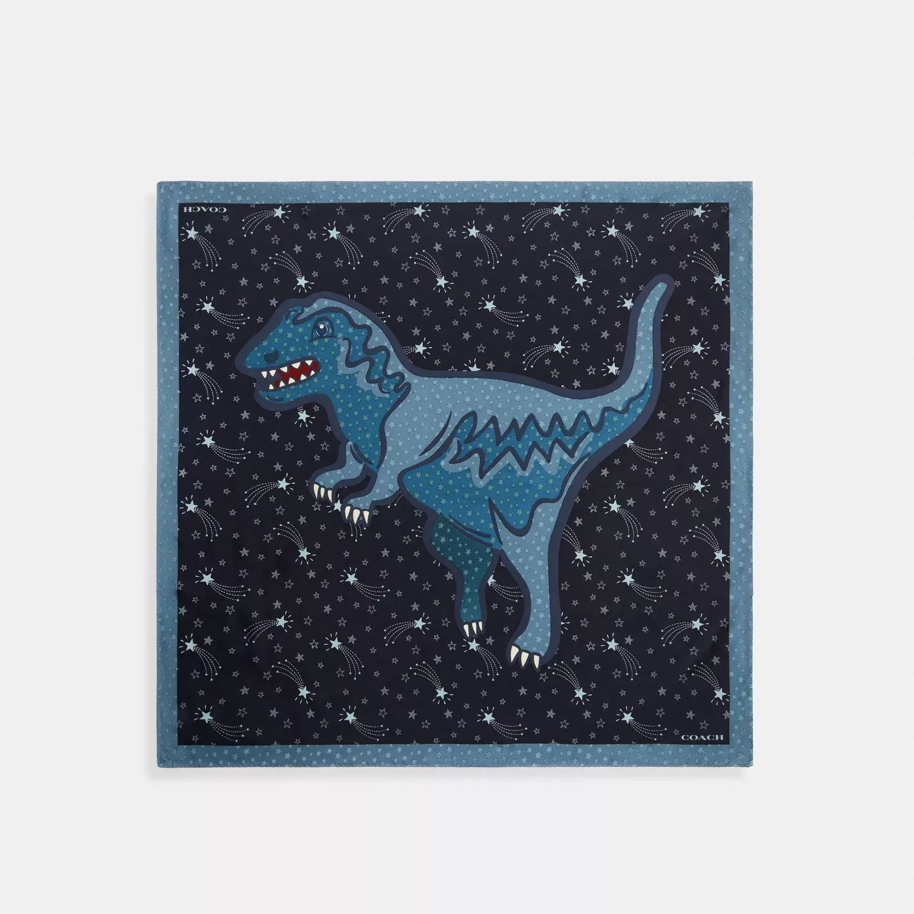 Shooting Star Rexy Print Silk Square Scarf