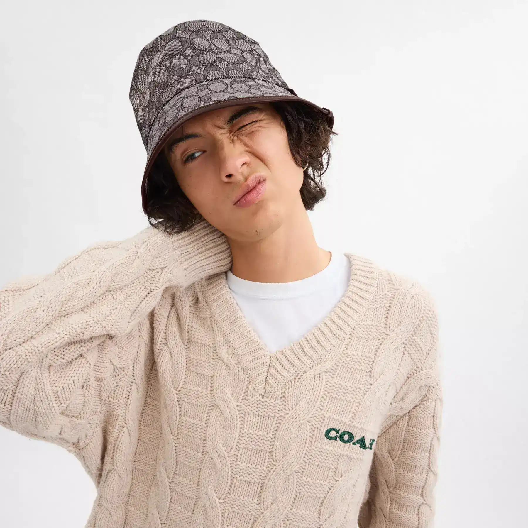 Signature Jacquard Bucket Hat