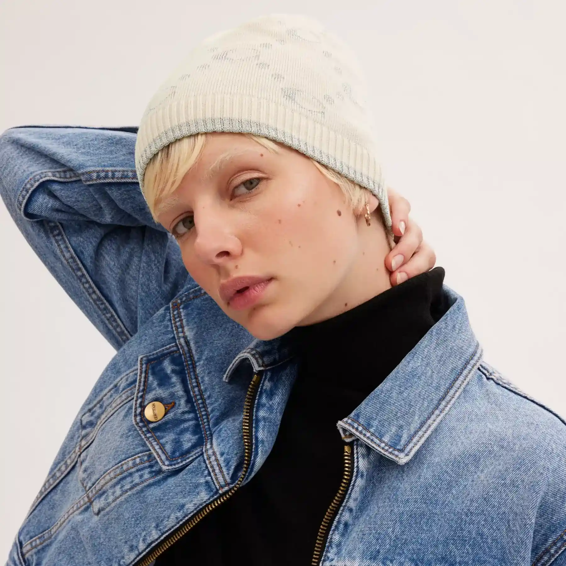 Signature Metallic Knit Beanie