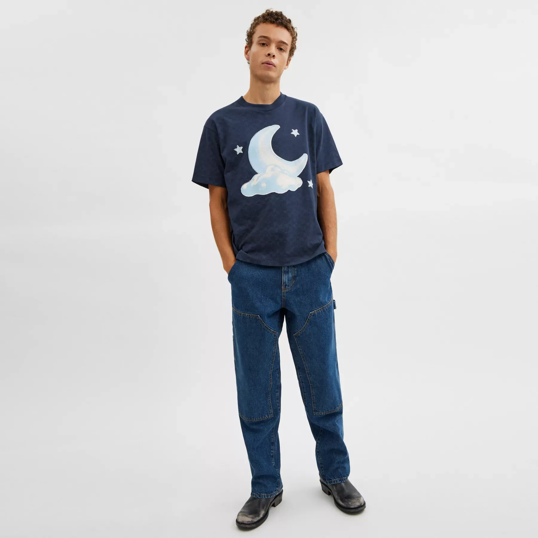 Signature Moon Relaxed T-Shirt In Organic Cotton