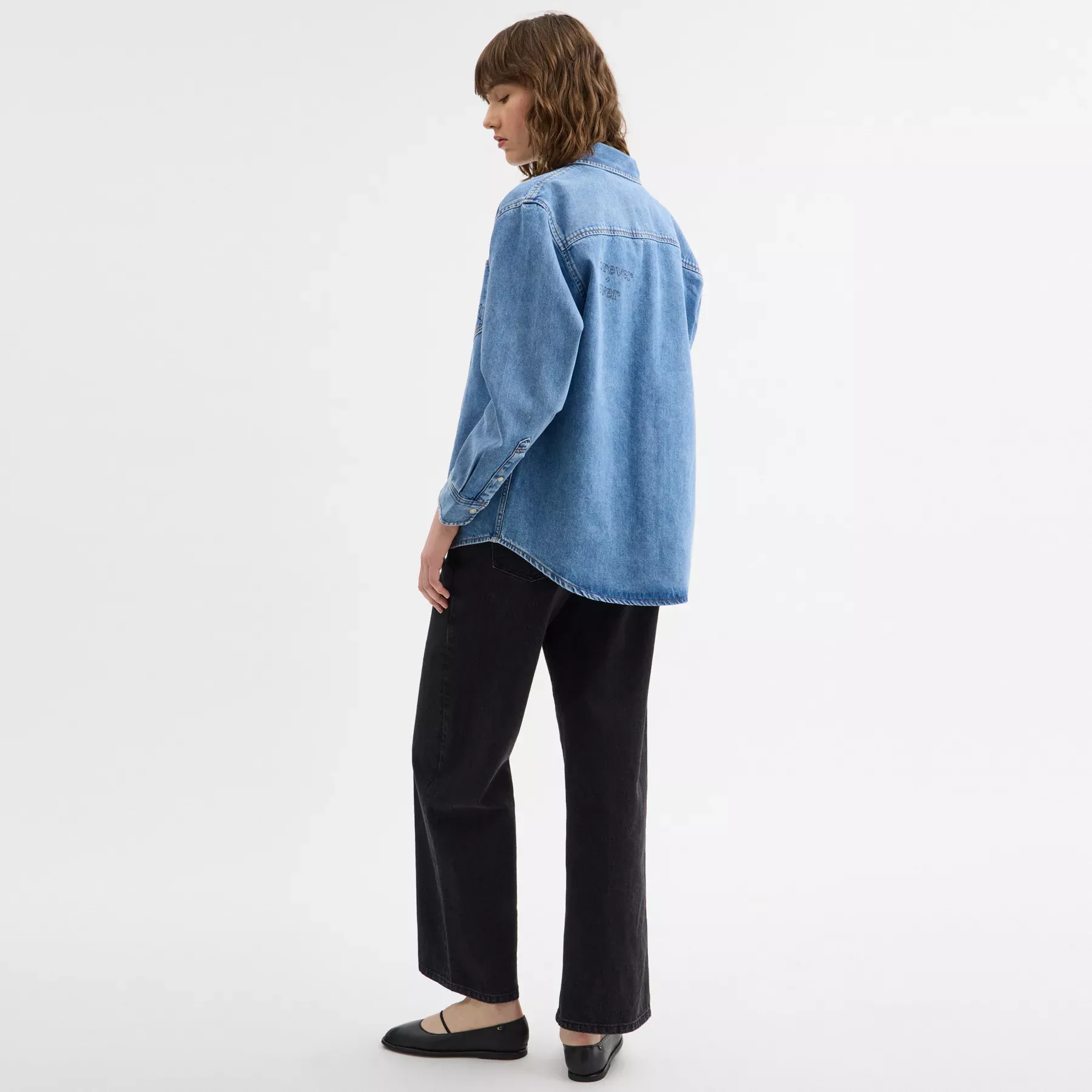 Sketch Print Denim Shirt Sketch Print Denim Shirt