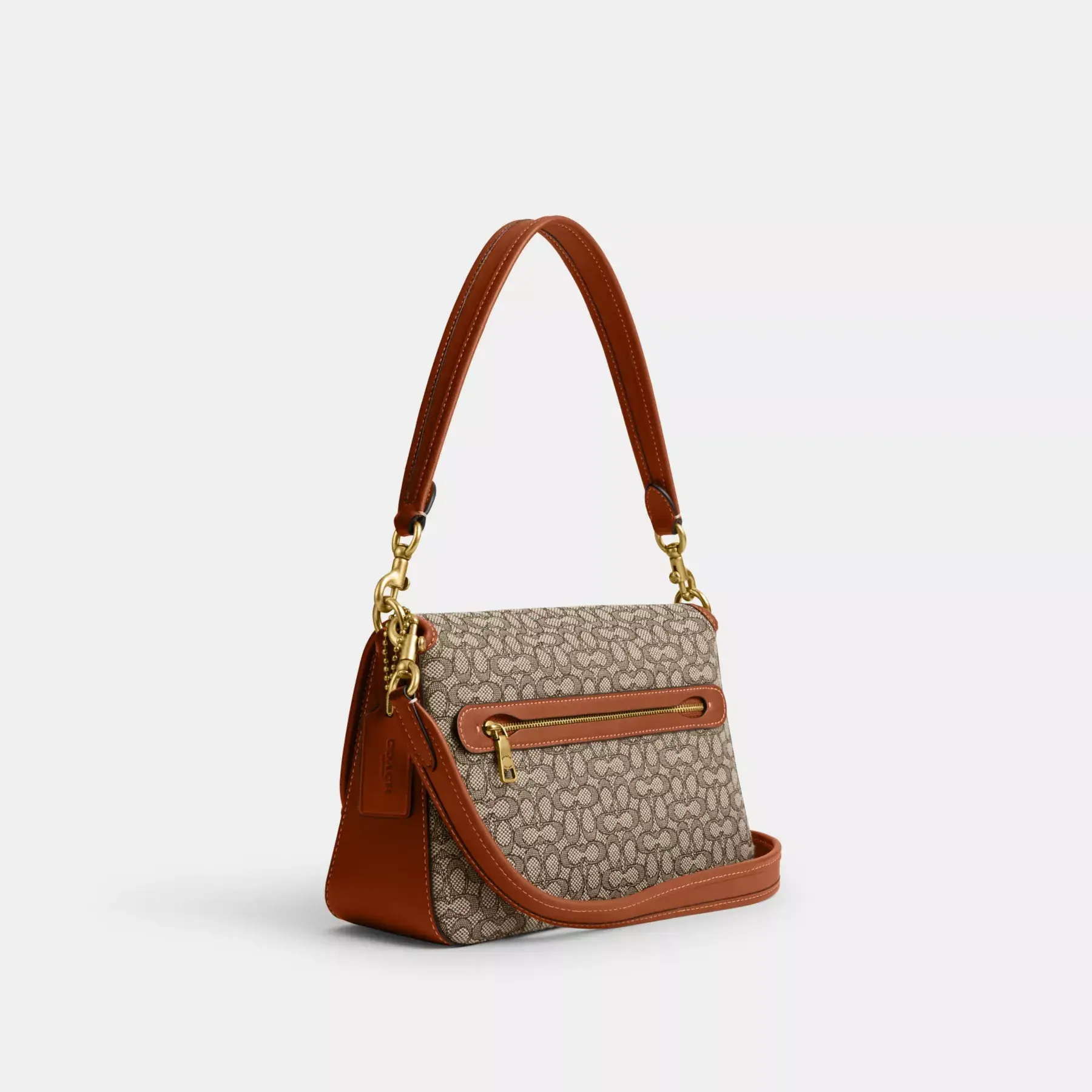 Soft Tabby Shoulder Bag In Micro Signature Jacquard