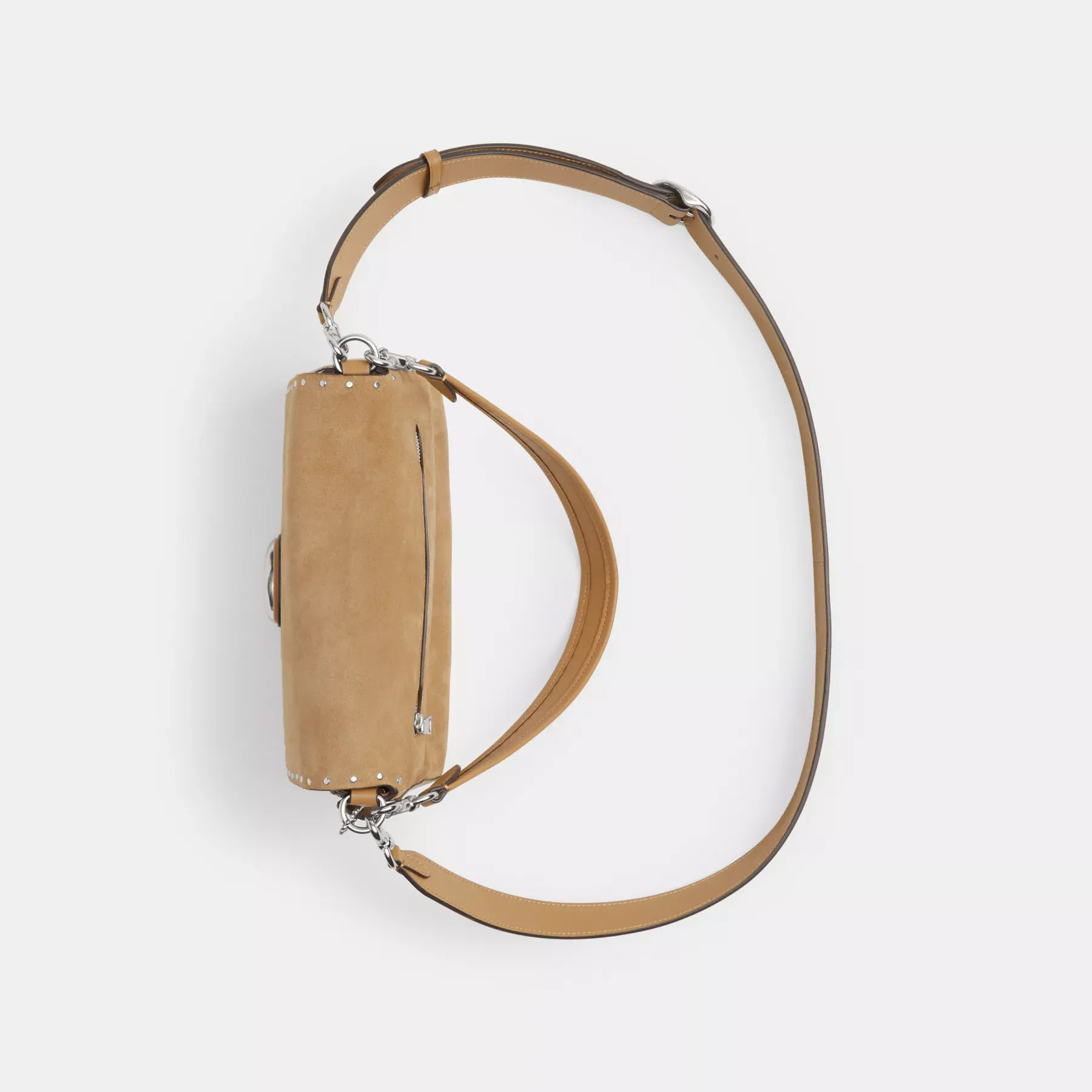 Soft Tabby Shoulder Bag With Rivets And Tooling