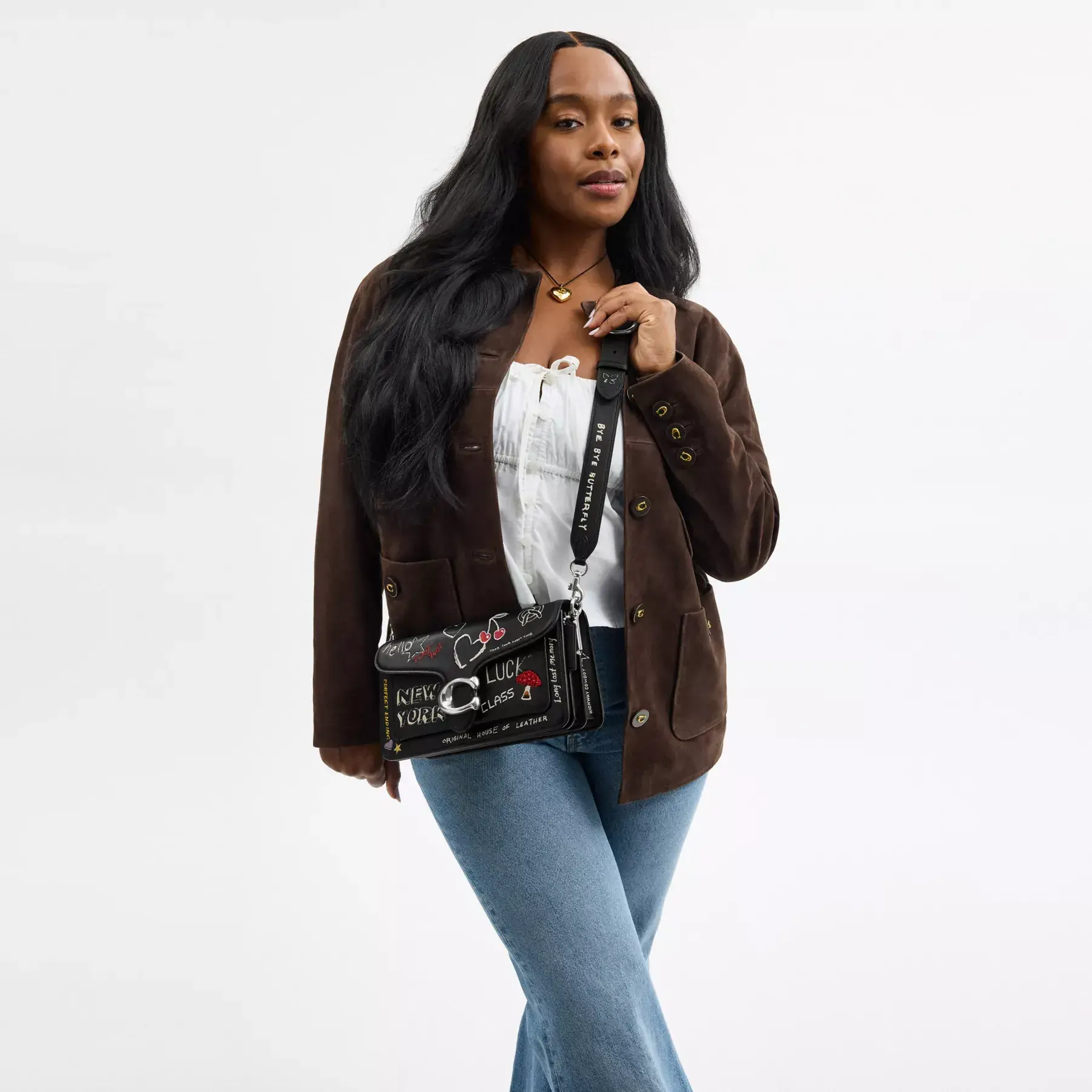 Tabby Shoulder Bag 26 With Sketch Print Tabby Shoulder Bag 26 With Sketch Print