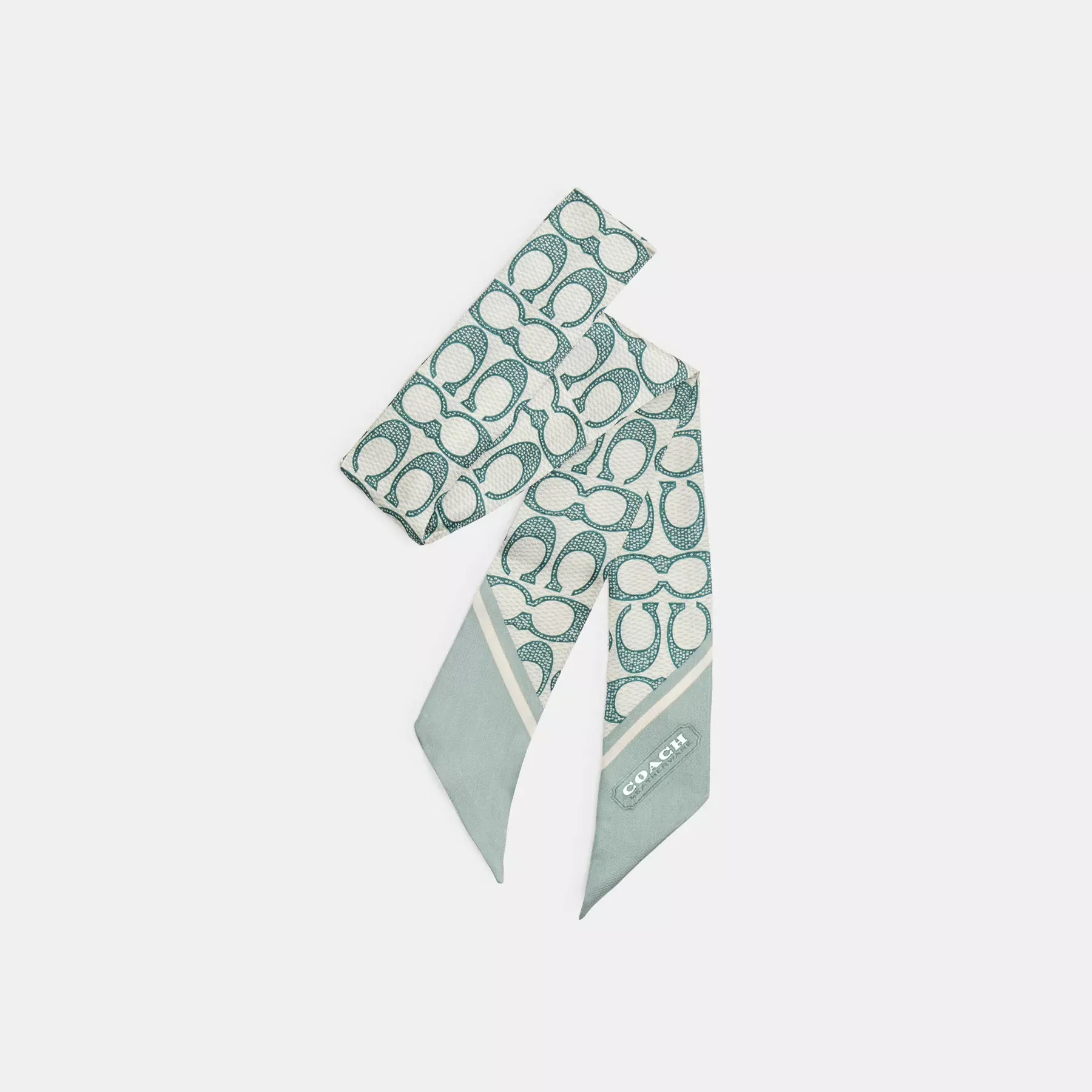 Vintage Signature Print Silk Skinny Scarf