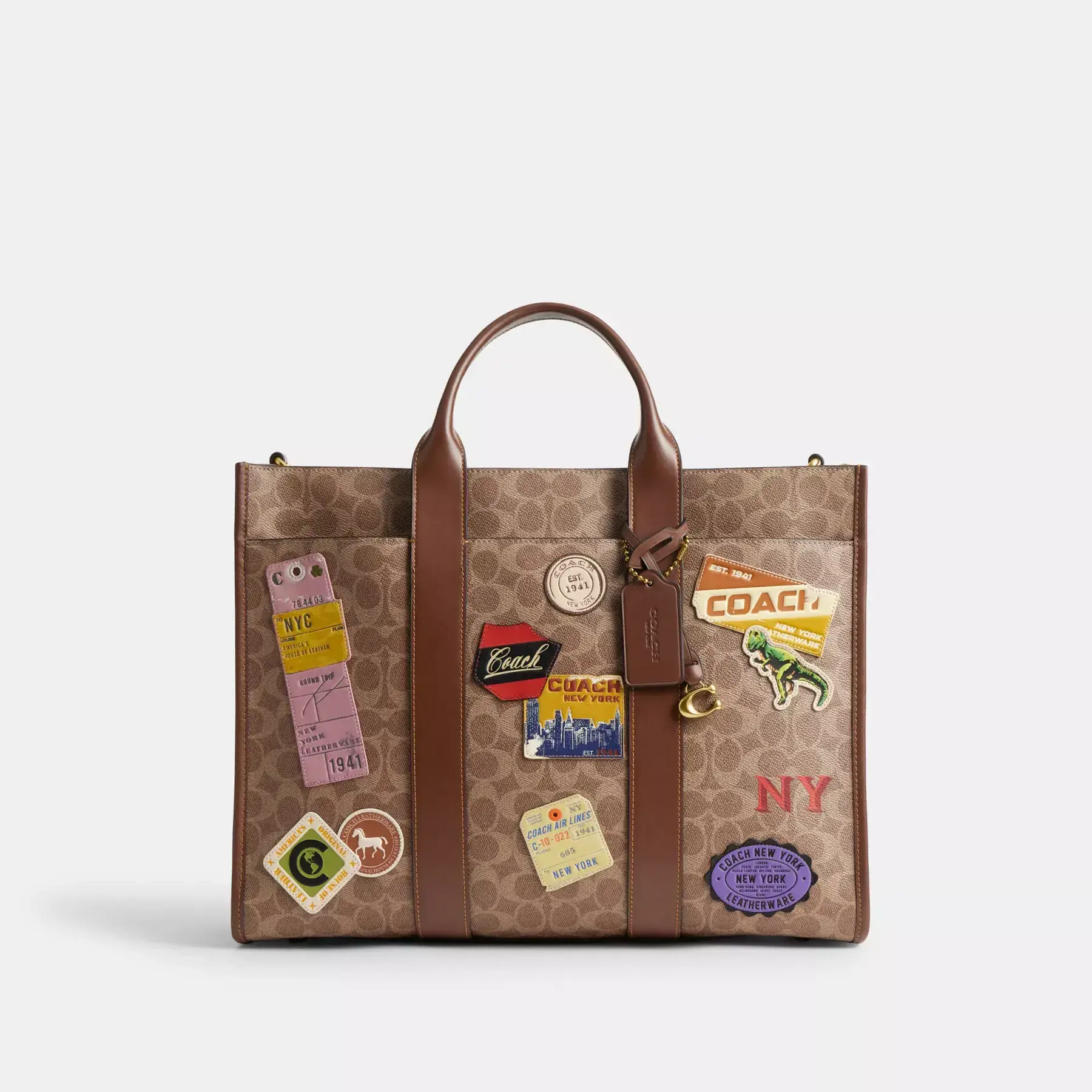 Wesley Tote In Signature Canvas With Patches
