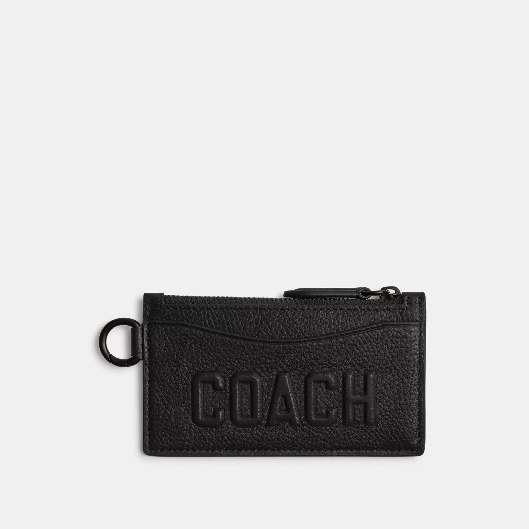 Zip Card Case With Coach Graphic
